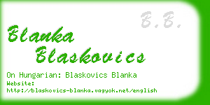 blanka blaskovics business card